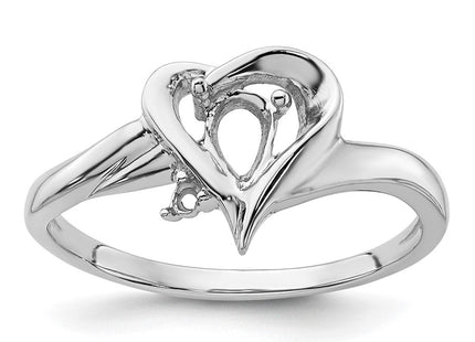 14k White Gold Diamond / Pear Gemstone Ring Mounting (Style Y4560)