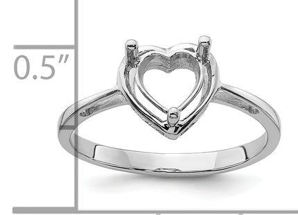 14k White Gold Gemstone Ring Mounting