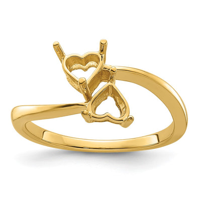 14K gold heart ring