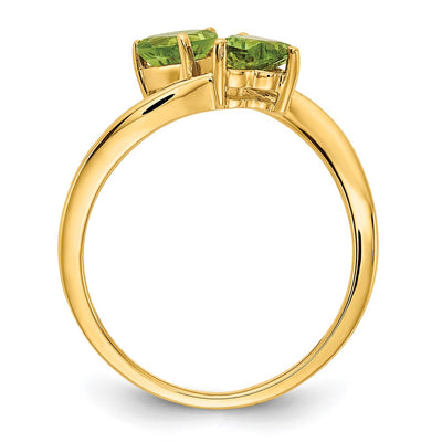 14K Heart Peridot ring
