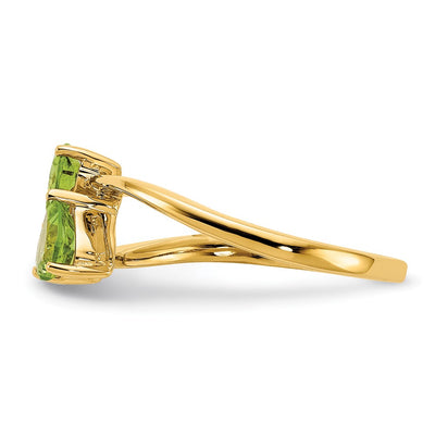 14K Heart Peridot ring