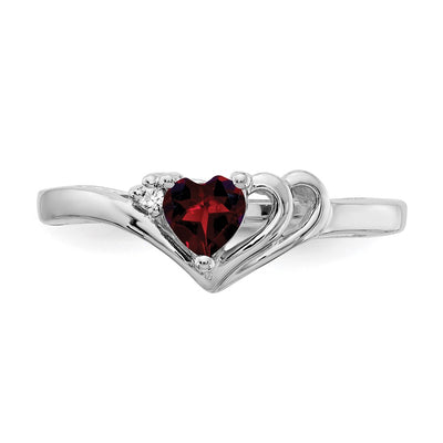 14K White Gold Diamond/ Heart Gemstone Ring Mounting