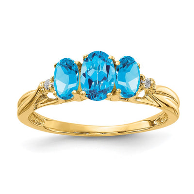 14K yellow gold diamond ring