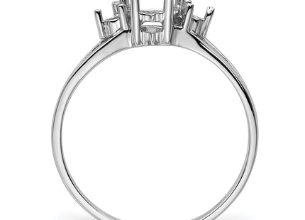 14K white gold diamond ring, alternate view