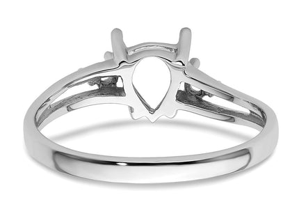 14K white gold diamond ring, another view