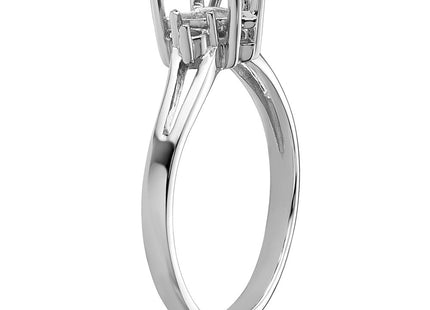 14K white gold diamond ring, further view