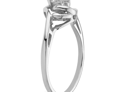 14k White Gold Diamond / Pear Gemstone Ring Mounting