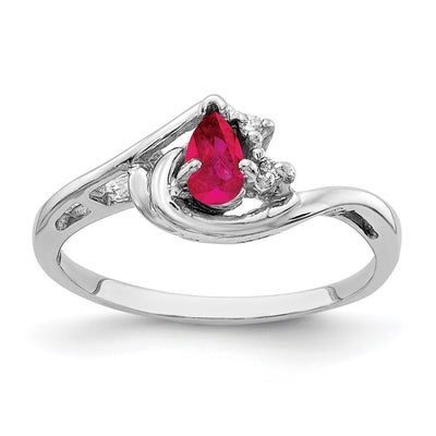 14K white gold diamond ring