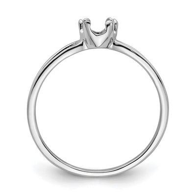 14K White Gold Oval Gemstone Ring Mounting