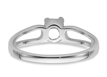 14k White Gold Oval Gemstone Ring Mounting (Style Y4634)