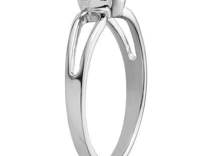 14k White Gold Oval Gemstone Ring Mounting (Style Y4634)