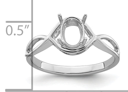 14k White Gold Gemstone Ring Mounting