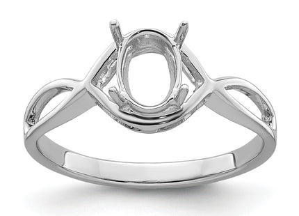 14k White Gold Gemstone Ring Mounting