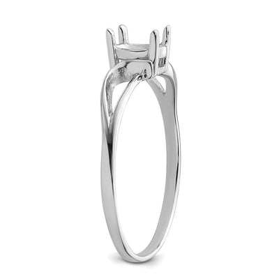 14K White Gold Gemstone Ring Mounting