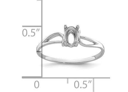 14k White Gold Gemstone Ring Mounting (Style Y4649)