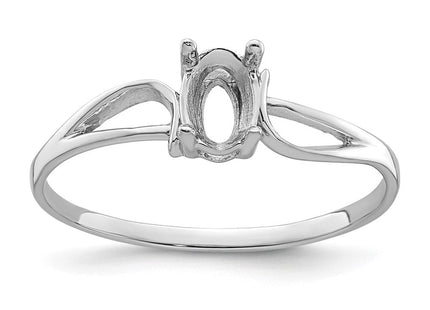 14k White Gold Gemstone Ring Mounting (Style Y4649)