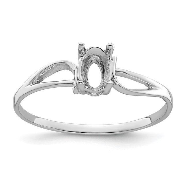 14K white gold ring