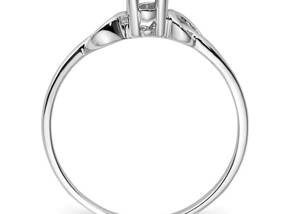 14K white gold ring, alternate view