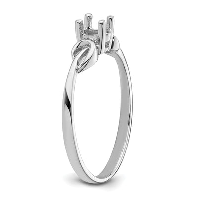 14K White Gold Gemstone Ring Mounting