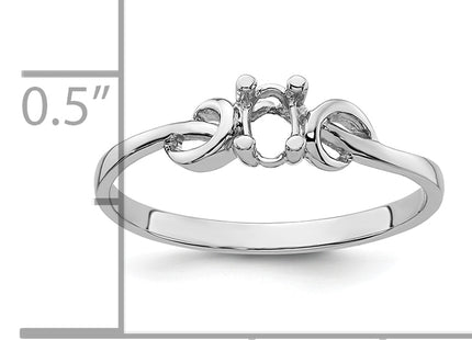 14k White Gold Gemstone Ring Mounting