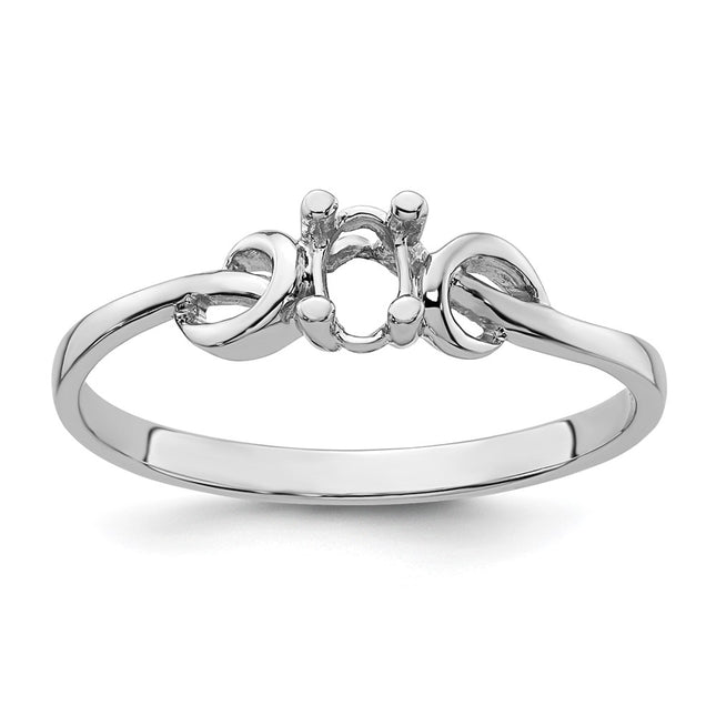 14K white gold ring