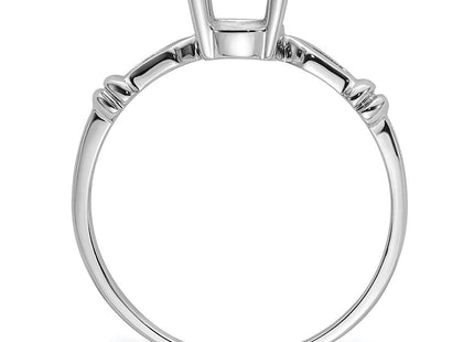 14k White Gold Oval Gemstone Ring Mounting (Style Y4655)