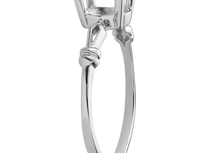 14k White Gold Oval Gemstone Ring Mounting (Style Y4655)