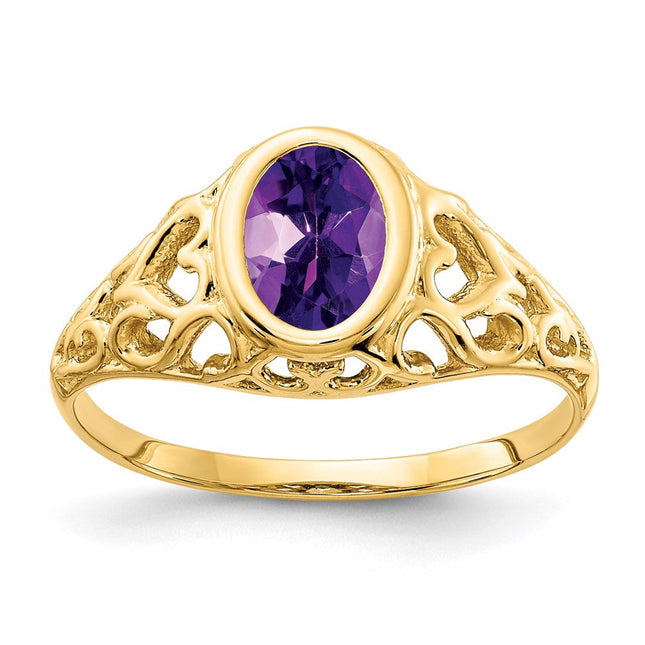 14K white gold ring