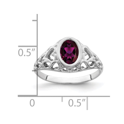 14K White Gold Oval Gemstone Ring Mounting