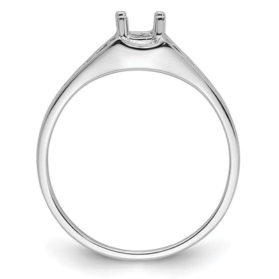 14K White Gold Gemstone Ring Mounting