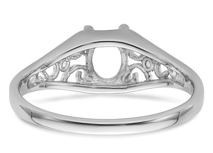 14K white gold ring, another view