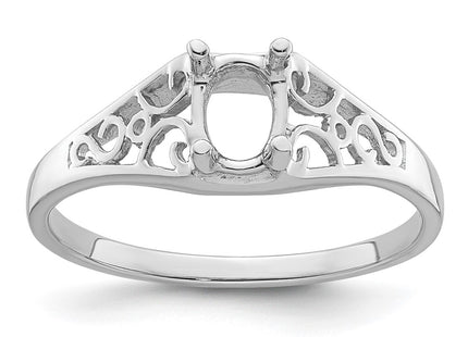 14K white gold ring