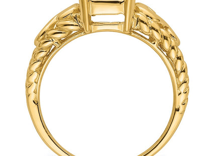 14K gold emerald ring, alternate view