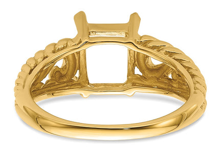 14K gold emerald ring, another view