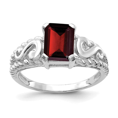 14K white gold emerald ring