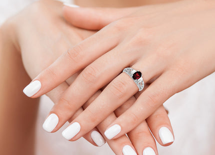 14k White Gold Oval Gemstone Ring Mounting