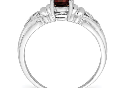 14K white gold oval ring, alternate view