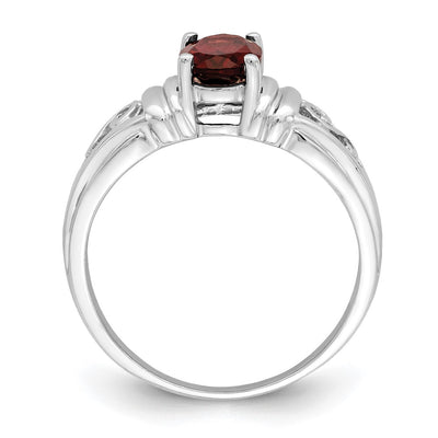 14K White Gold Oval Gemstone Ring Mounting