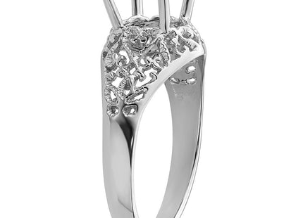 14k White Gold Oval Gemstone Ring Mounting (Style Y4697)