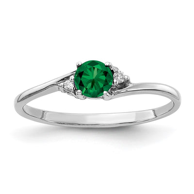 14K white gold diamond ring