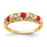 14k Ruby AAA Diamond ring