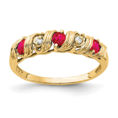 14K Ruby Diamond ring