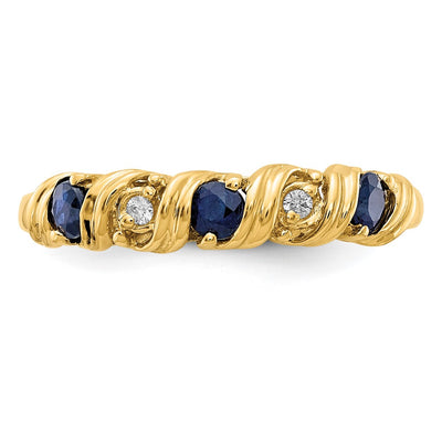 14K Sapphire Diamond ring