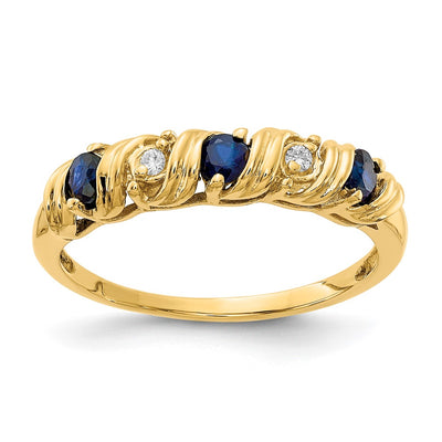 14K Sapphire Diamond ring