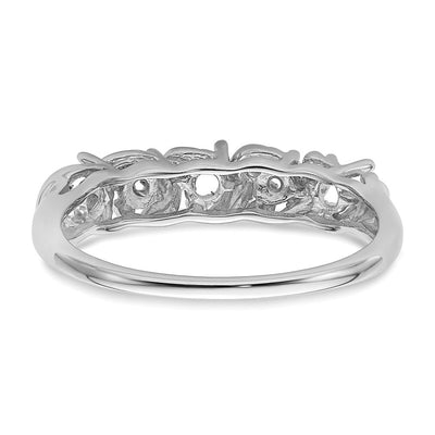 14K White Gold Diamond & Gemstone Ring Mounting