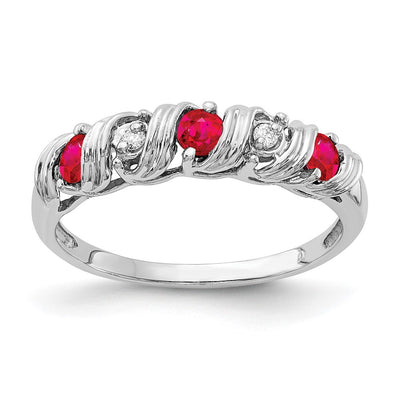 14K white gold diamond ring