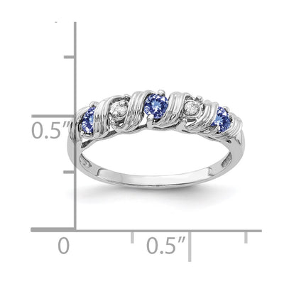 14K White Gold Tanzanite Diamond ring
