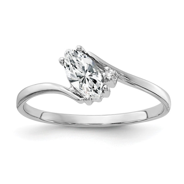 14k White Gold Jewelry Style Y4746CZ - Classique Jewelry Inc.