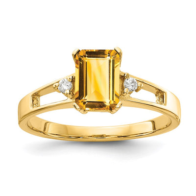 14K gold diamond ring