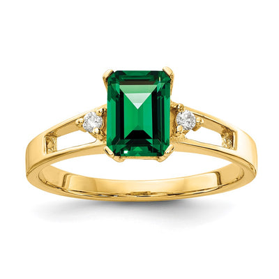 14K gold diamond ring